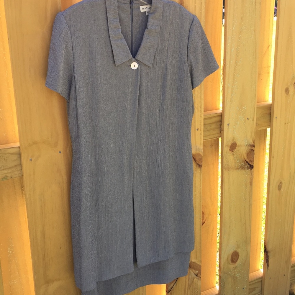 Dress with built in long jacket